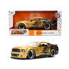 Jada Toys Bigtime Muscle 1:24 2008 Ford Shelby GT-500KR Die-cast Car - Opening Doors, Hood, Trunk, Rubber Tires(Gold Black)