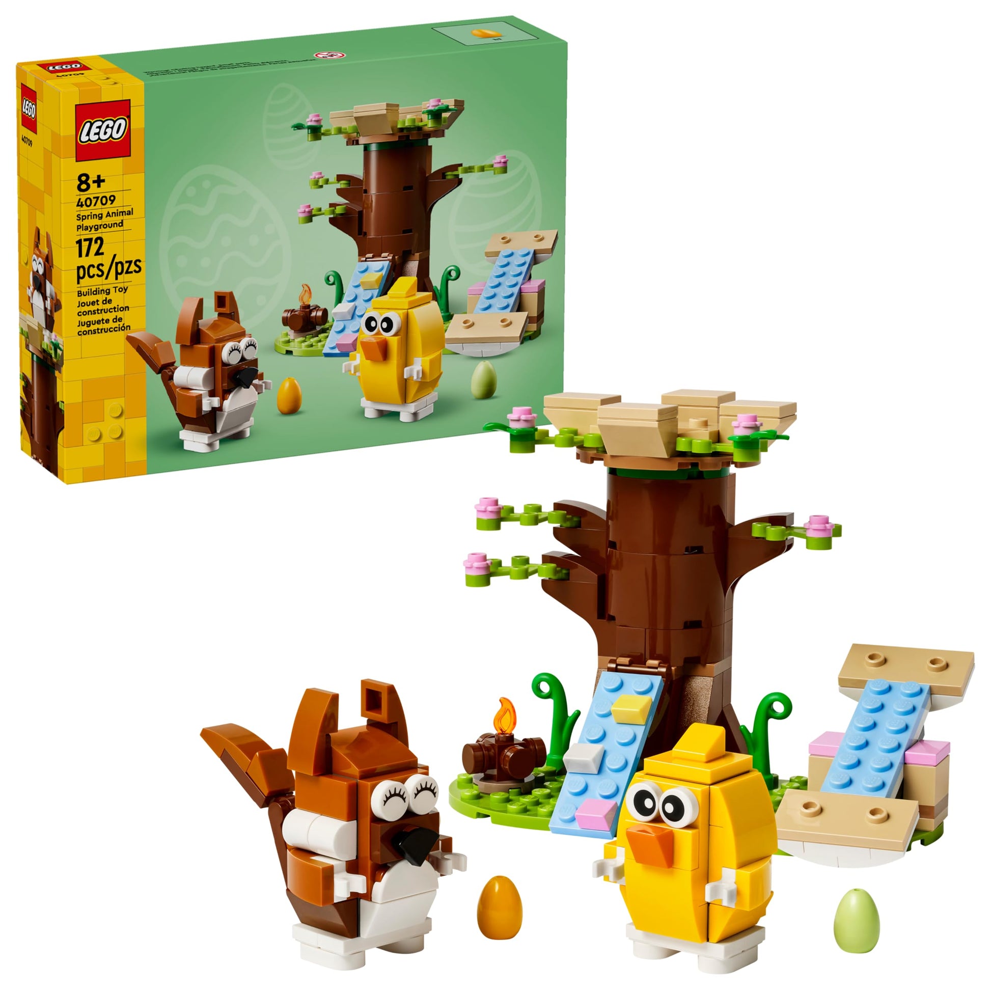 LEGO Spring Animal Playground Building Toy - Pretend Play Set with Squirrel and Bird Figure for Boys and Girls, Ages 8+ - Gift Idea for Easter and