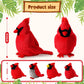 ZJoey 5 Pcs Northern Cardinal Plush Mommy Stuffed Animal with Baby Plush Red Bird Soft for Christmas Girls Birthday Xmas Bedtime Gift Chair Bolster
