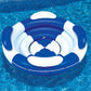 84" Inflatable Blue and White Sofa Island Swimming Pool Lounger