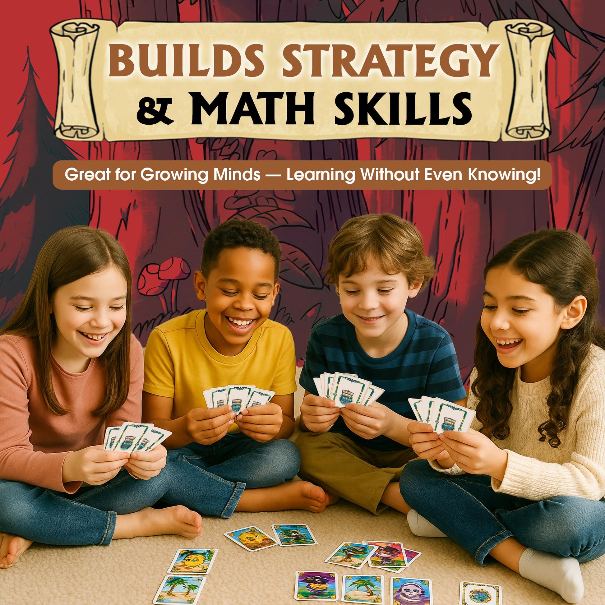 Detectorist Rummy Playing Card Game Set for Kids and Adults - Fun Strategy Card Game for Family Game Night - Ages 7+ - Easy to Learn, Enhances Math