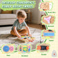 MoKo Montessori Busy Board Toys for 3+ Years Old Wooden Sensory Toys Board with LED Light Up Switch, Locks, Zippers, Music Boxes Learning Educational