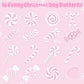 DSjuedui Pink Candy Cane Gumdrop Roll Stickers - 1000Pcs Pink Peppermint Self-Adhesive Decals for Kids, Christmas Joy Candy Theme Stickers for Party
