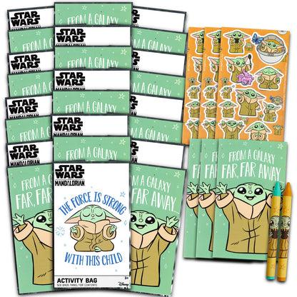 Baby Yoda Party Favors for Kids Bundle - 24 Mini Activity Packs