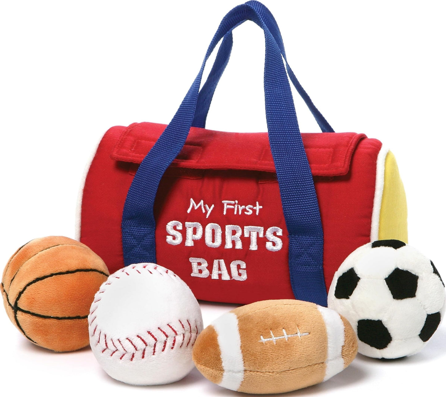 GUND Baby My First Sports Bag 5-Piece Sensory Plush Toy Playset for Babies