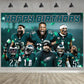 American Football Birthday Party Decoration,Photo Background 5 x 3 FT, 18 Pcs Balloons,Philadelphia Merch Party Backdrop Supplies