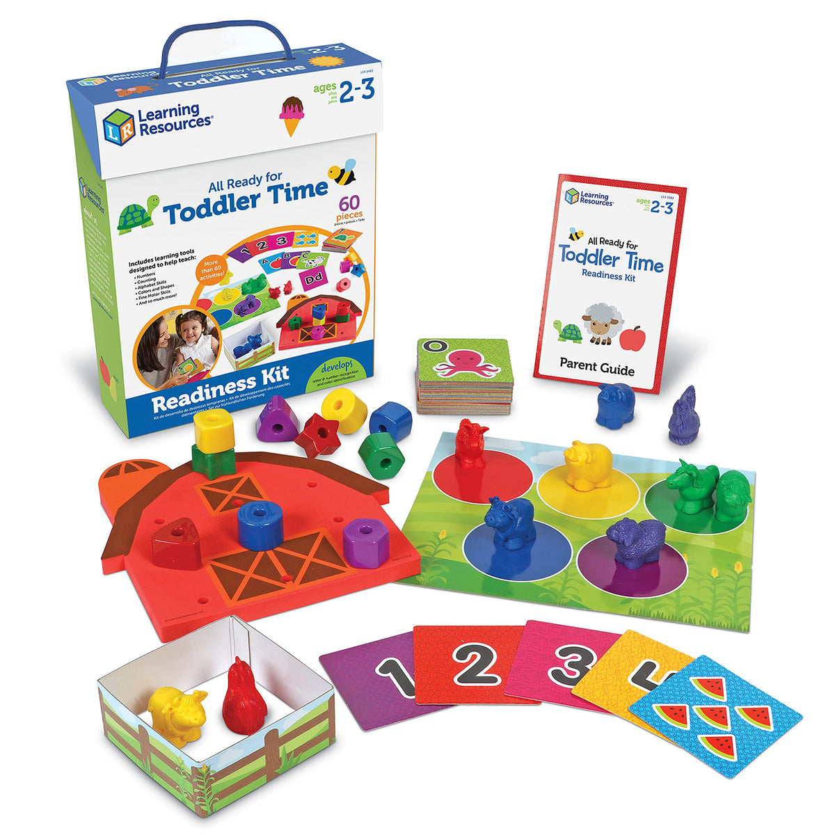Learning Resources All Ready For Toddler Time Readiness Kit - 22 Pieces, Ages 2+, Back to School, School Preparation Activities, Preschool Games