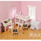 SAMCAMI Miniature Dollhouse Furniture 1 12 Scale - Wooden Dollhouse Bed Set - Doll House Furniture Toys Incl Doll Bed, Desk, Books, blackboards