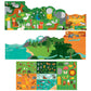 Petit Collage Sticker Activity Book, My Animal World - Giant Fold Out Sticker Book for Kids, Includes Over 100 Reusable Stickers - Activity Toys