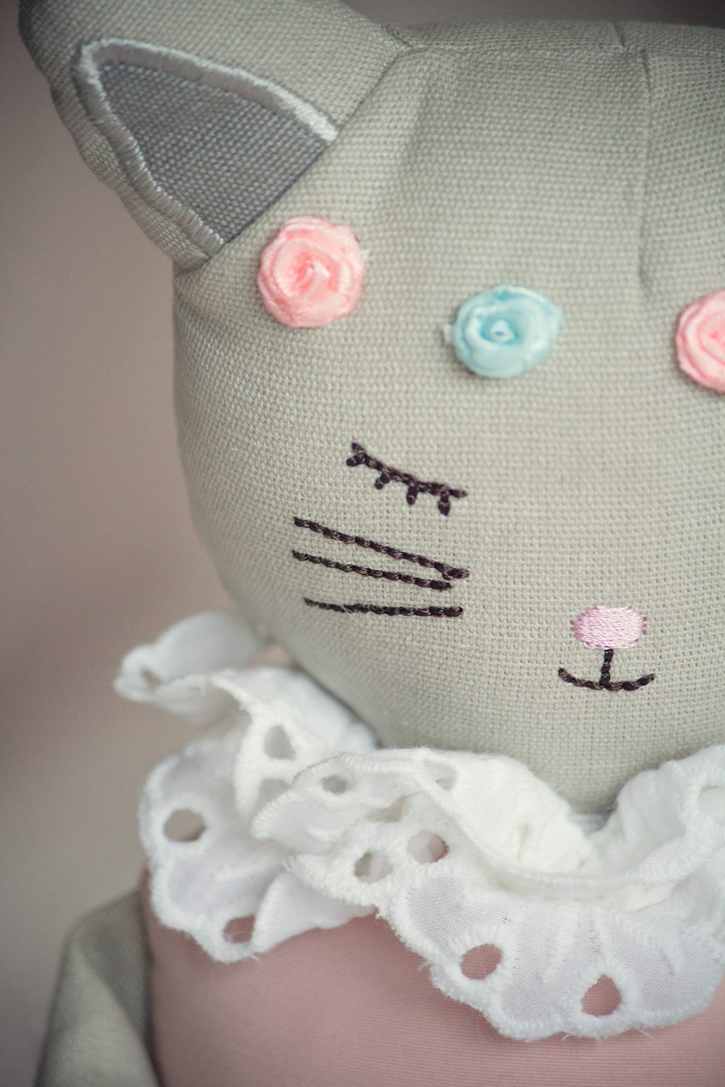 Inspired by Jewel Poppy the Cat - Handmade 24.8-Inch Plush Doll with Ballerina Tutu Outfit - Pretty Stuffed Toy Surprise Gift for a Little Princess