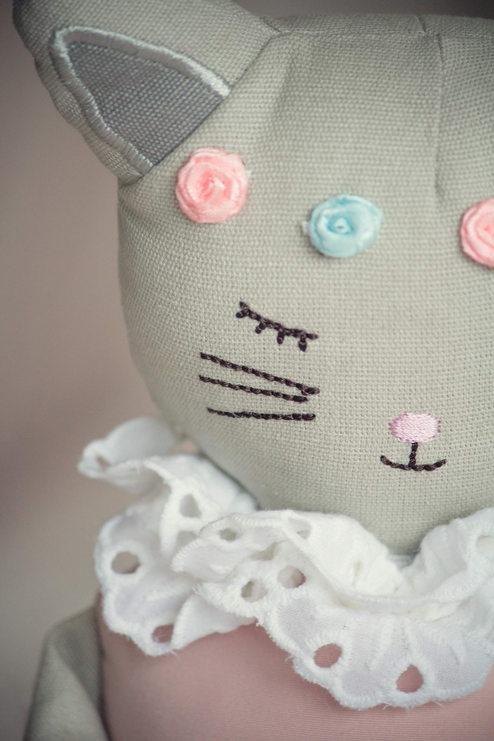 Inspired by Jewel Poppy the Cat - Handmade 24.8-Inch Plush Doll with Ballerina Tutu Outfit - Pretty Stuffed Toy Surprise Gift for a Little Princess