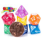 Gate Keeper Games & Dice Gate Keeper Games Mighty Tiny Dice: Rainbow Bits - 7 Piece RPG Dice Set, 12mm Resin Dice Set, Custom Logos on d20 and d6