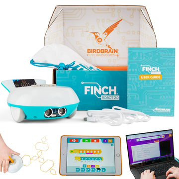 BirdBrain Finch Robot 2.0 with Microbit - STEM Coding Robot Toy for Kids & Adults - Learn Python & 8 Coding Languages - Programmable Robotics Kit