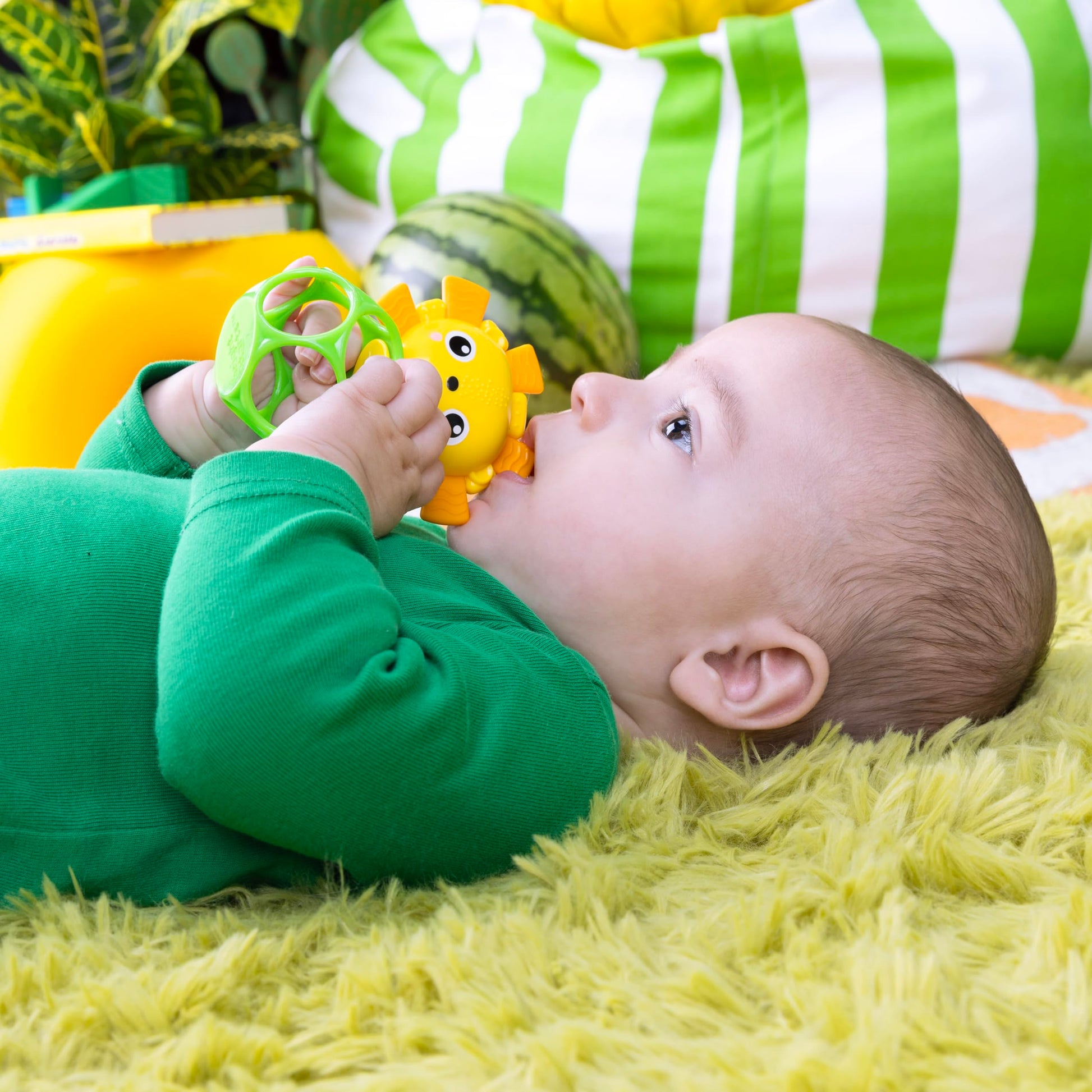 Bright Starts Soother Pals Easy-Grasp Teether Toys, 2-Pack Lion and Elephant Characters, BPA Free, Unisex, Ages Newborn +