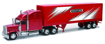 New-Ray Toys 1:32 Scale Patriotic Long Haulers, Multicolor, 4 Count Toy Vehicle Set
