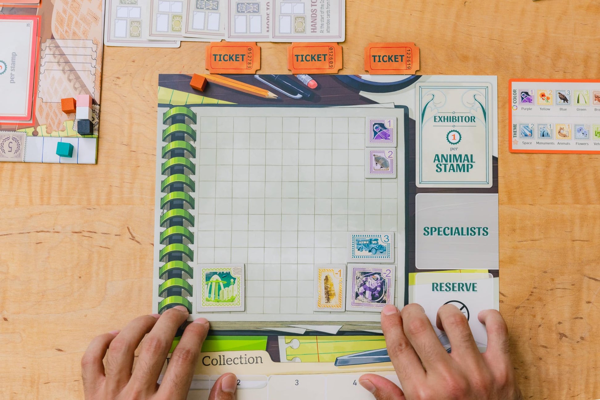 Stonemaier Games: Stamp Swap by Paul Salomon | A Competitive Stamp Collecting Strategy Board Game for Adults & Family | Curate the Most Well-Focused