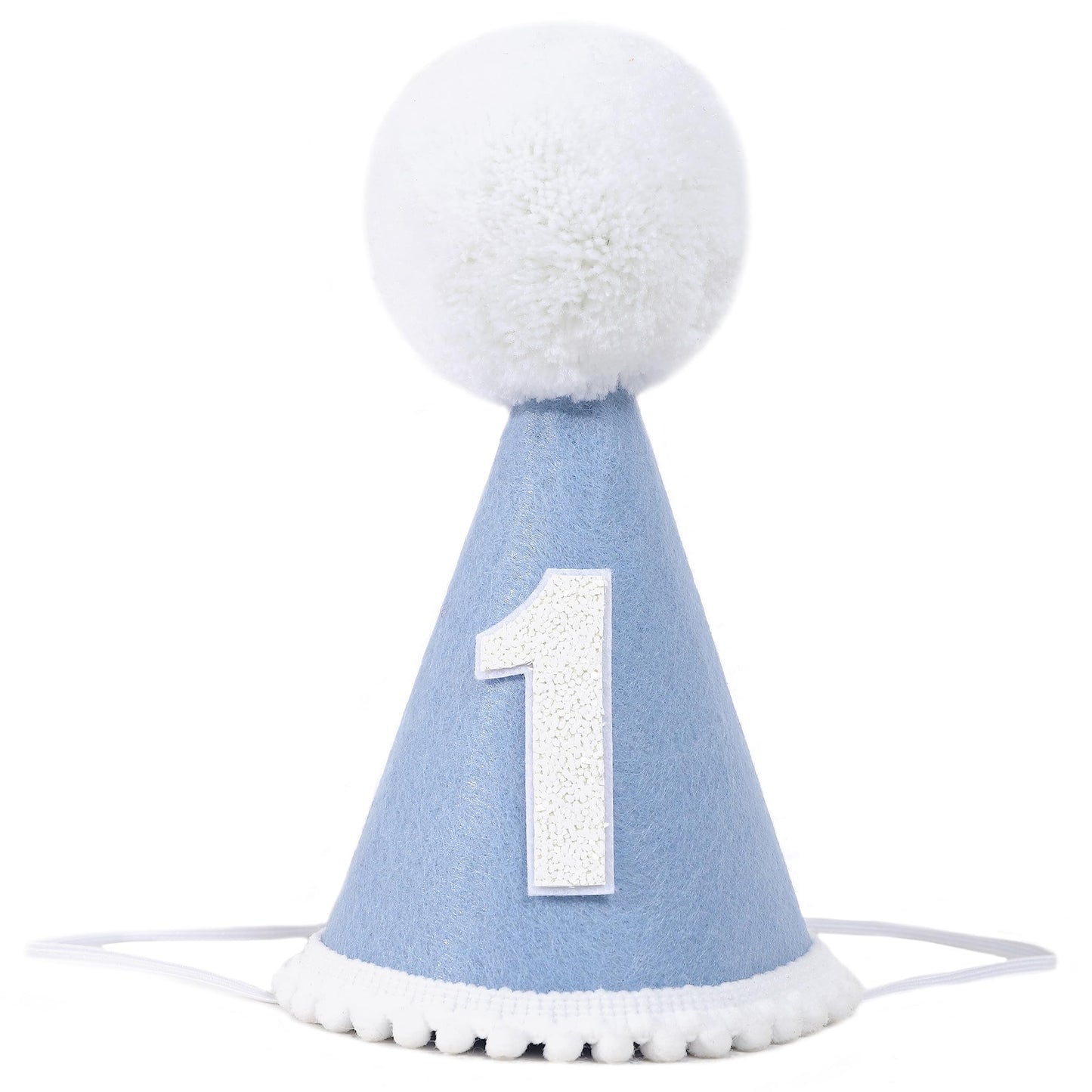 YOUAME Blue 1st Birthday Party Hat - Crown for Birthday Decorations, Photo Props, and Dressing