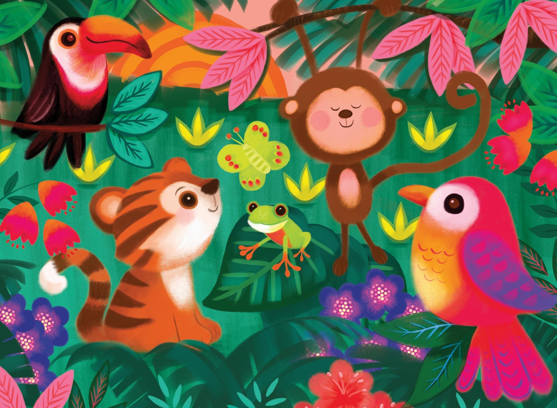 Ceaco - Jungle Friends - 100 Piece Jigsaw Puzzle for Kids