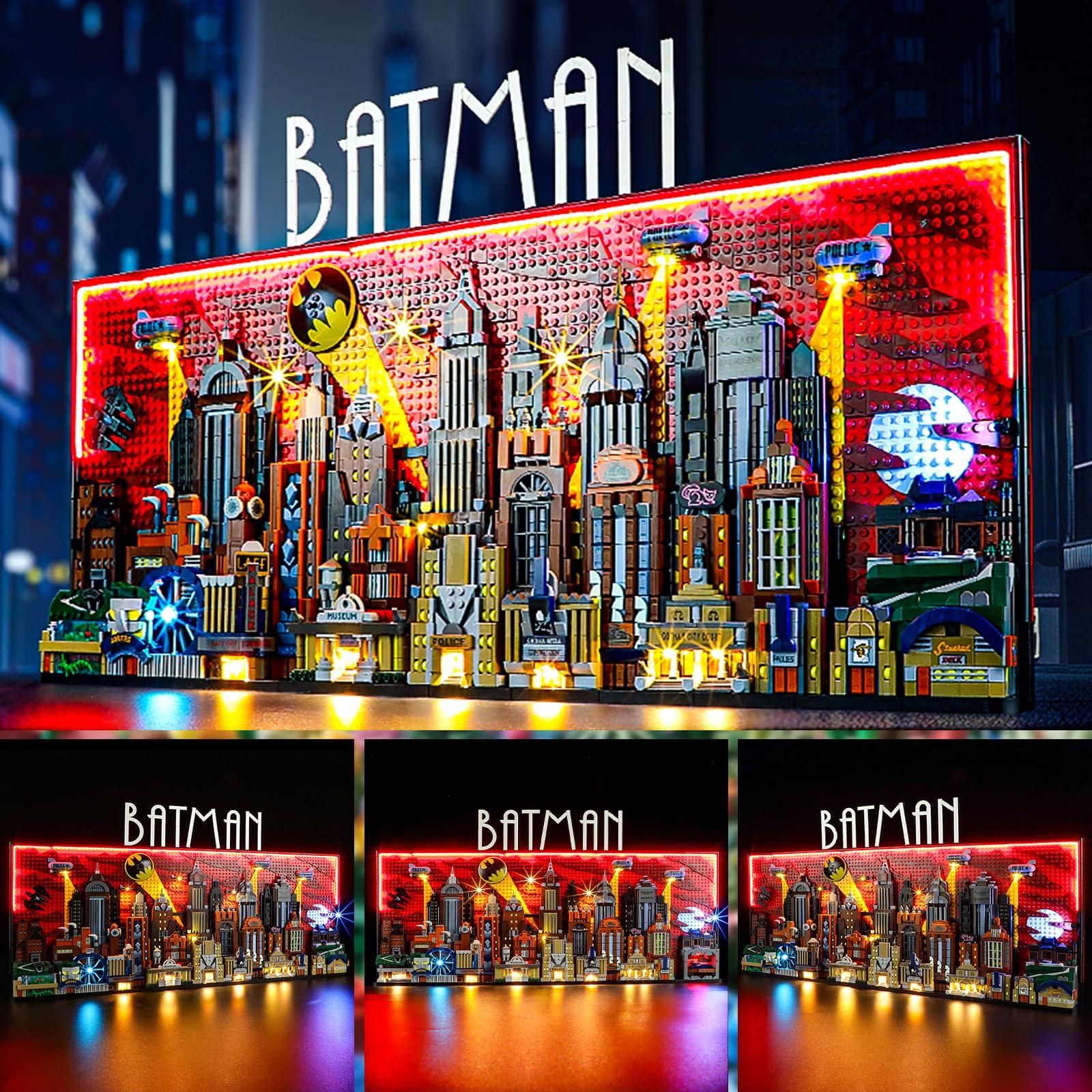 YEABRICKS LED Light for 76271 DC Batman: The Animated Series Gotham City Building Blocks Model (Building Set NOT Included)