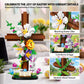 HiDectee Cross Flower Building Set - Jesus Botanical Lily Cross with Bible Base & Spring Garden - Religious Christian Faith Gifts for Women, Mom