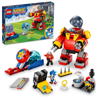 LEGO Sonic The Hedgehog Sonic vs. Dr. Eggman’s Death Egg Robot Building Toy for Sonic Fans and 8 Year Old Gamers, Includes Speed Sphere and Launcher
