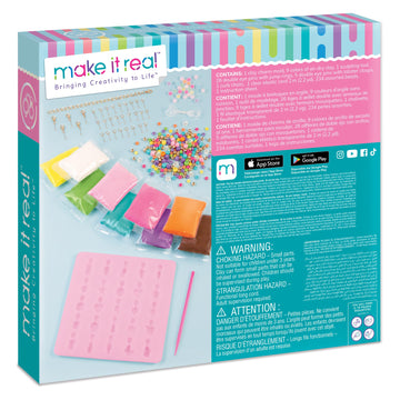 Make It Real:Clay Charm DIY Jewelry Kit - Make 30+ Clay No Bake Charms to Attach to Your Chain, Arts & Crafts, Girls & Kids Ages 8+