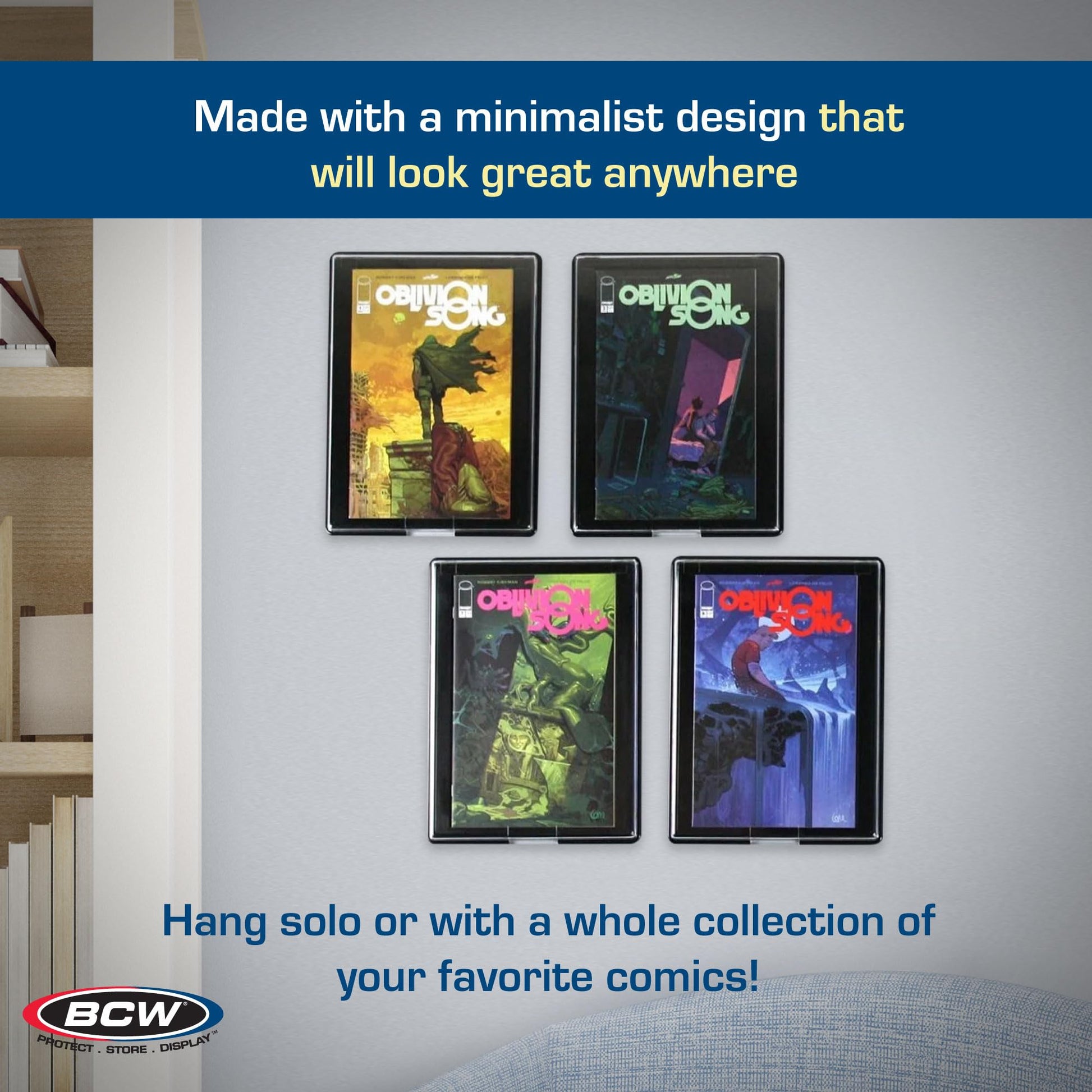 BCW Comic Book Showcase Frame - 1 Pack | Current/Modern Age Display Case | Wall-Mount Holder for Comics