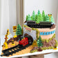 18PCS Train Cake Decorations and Toppers for Birthday Party Supplies - Railway Steam Theme Party Decorations With Track and Traffic