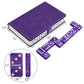 Vovotuzzi Dominos Set for Adults and Kids - Domino Set for Classic Board Games - Thick Jumbo Dominoes Double 6 for Travel Games - Purple Domino's 28