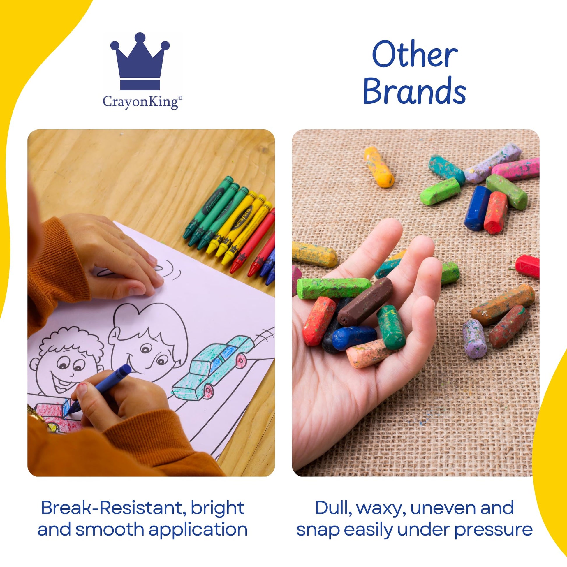 CrayonKing 3,000 Bulk Crayons, 4 Colors, Non-Toxic