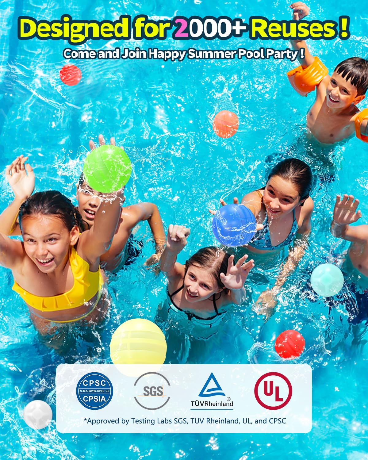 Reusable Water Balloons 21 Pack Unique Double Water Inlet Silicone Water Bomb Pool Toys Non-Magnetic Quick Fill Self Sealing Water Splash Balls Games