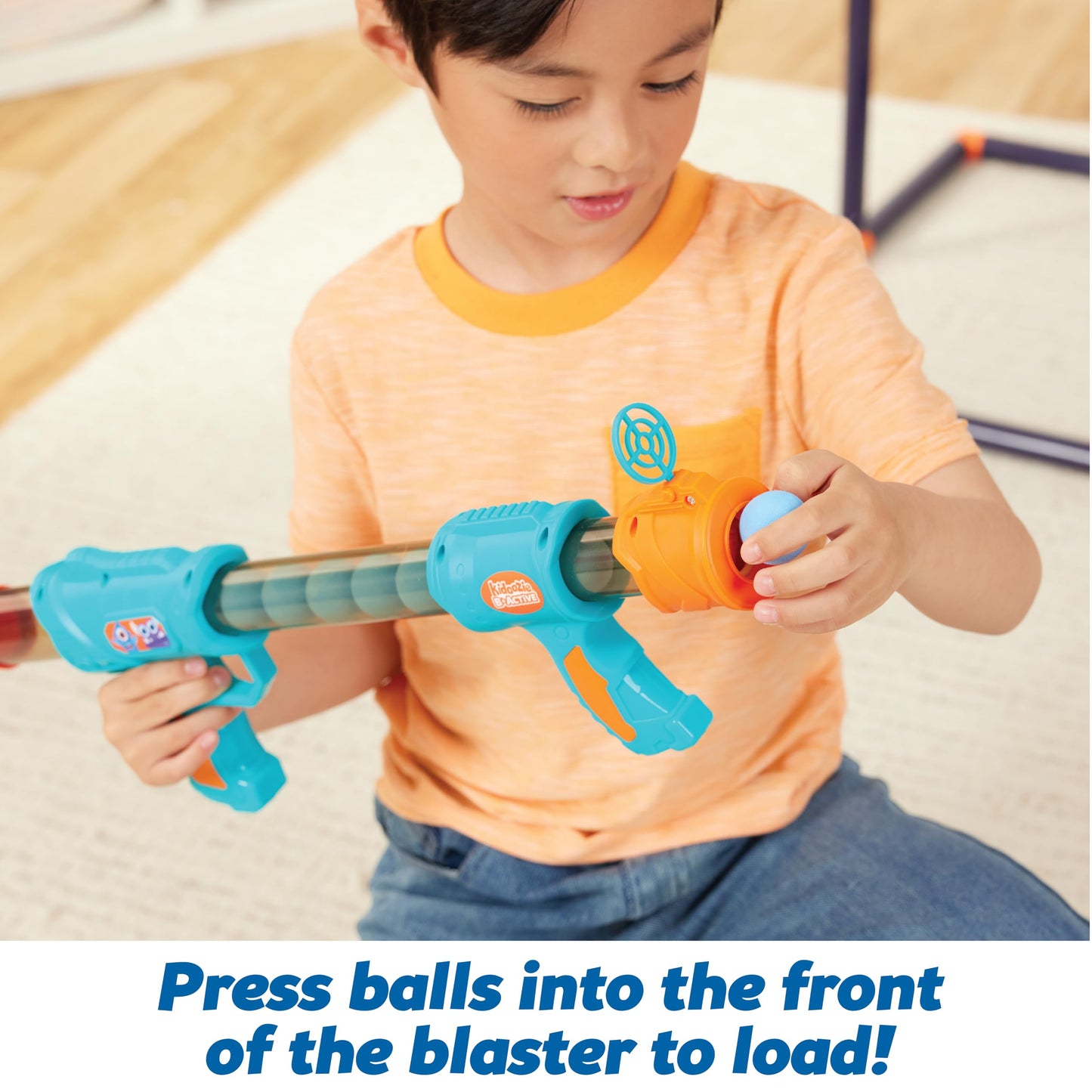 Kidoozie B*Active Double Blaster Alien Challenge - Alien Theme - Includes Standing Target, 2 Foam Ball Blasters & 20 Foam Balls - Ages 6+