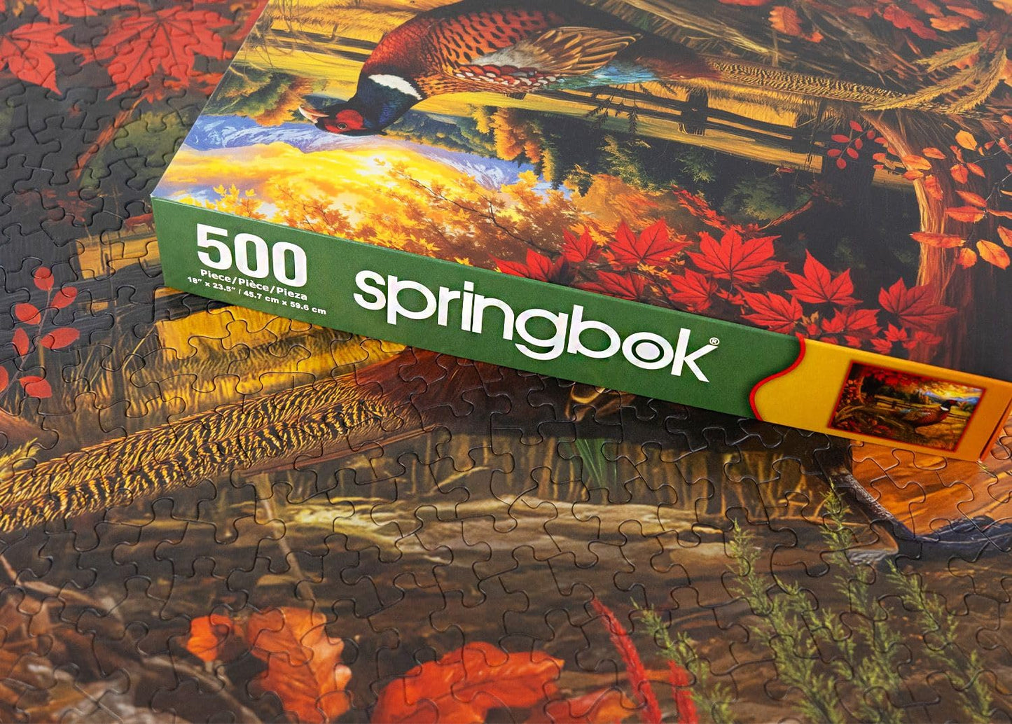 Springbok Golden Fields Pheasant 500 Piece Jigsaw Puzzle for Adults