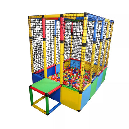 Funphix Large Ball Pits for Toddlers I Dive in Ball Pit Building Toy with Net, Bungee Cords, Tubes & Connectors I Indoor & Outdoor Playset For Kids