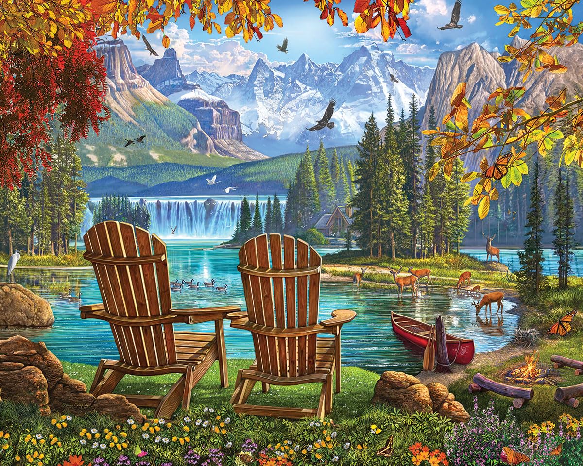 White Mountain 1000 Piece Jigsaw Puzzle Scenic Landscape, Mountain Paradise