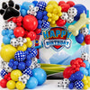 ALL-IN-1 Paw Balloons Garland Arch Kit with BONUS Dog Bone & Paw Print Balloons for Paw Birthday Decorations - Paw Balloons Backdrop, Paw Party