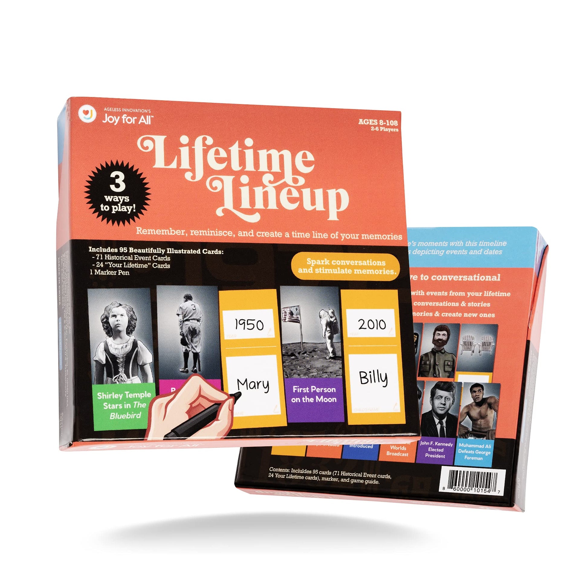 Lifetime Lineup - Fun Family Card Games for Seniors, Their Families and Care Partners - The Table Top 'Make Your Own' Trivia and Group Story Game