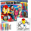 Marvel Avengers Color by Number Coloring Pad Activity Set Iron Man Captain America Color By Number Activity Book Bundle | Crayons, Coloring Pages