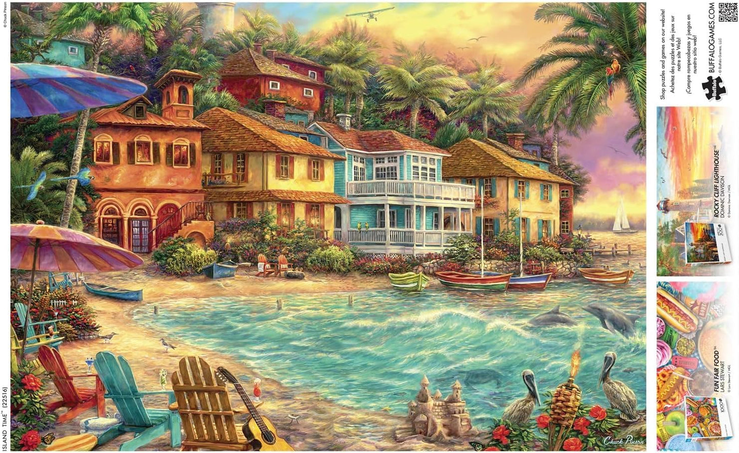 Buffalo Games - Chuck Pinson - Chuck Pinson - Island Time - Large Piece Jigsaw Puzzle for Adults -Challenging Puzzle Perfect for Game Nights