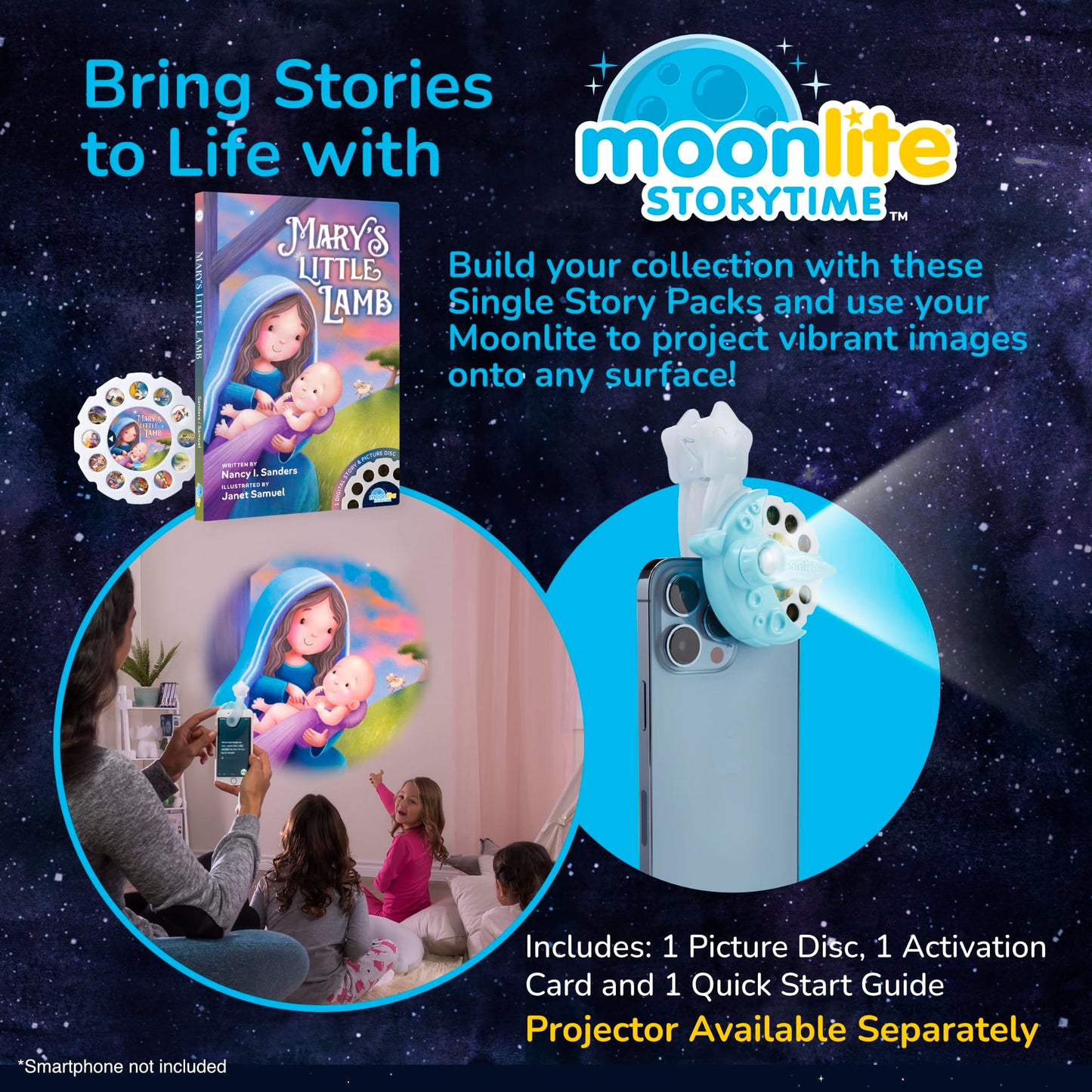 Moonlite Storytime Single Story Disc, Bible Stories: Mary's Little Lamb