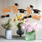 Orange Black Graduation Centerpieces for Tables 2026 Graduation Decorations Class of 2026 Graduation Table Decorations Graduation Party Centerpieces