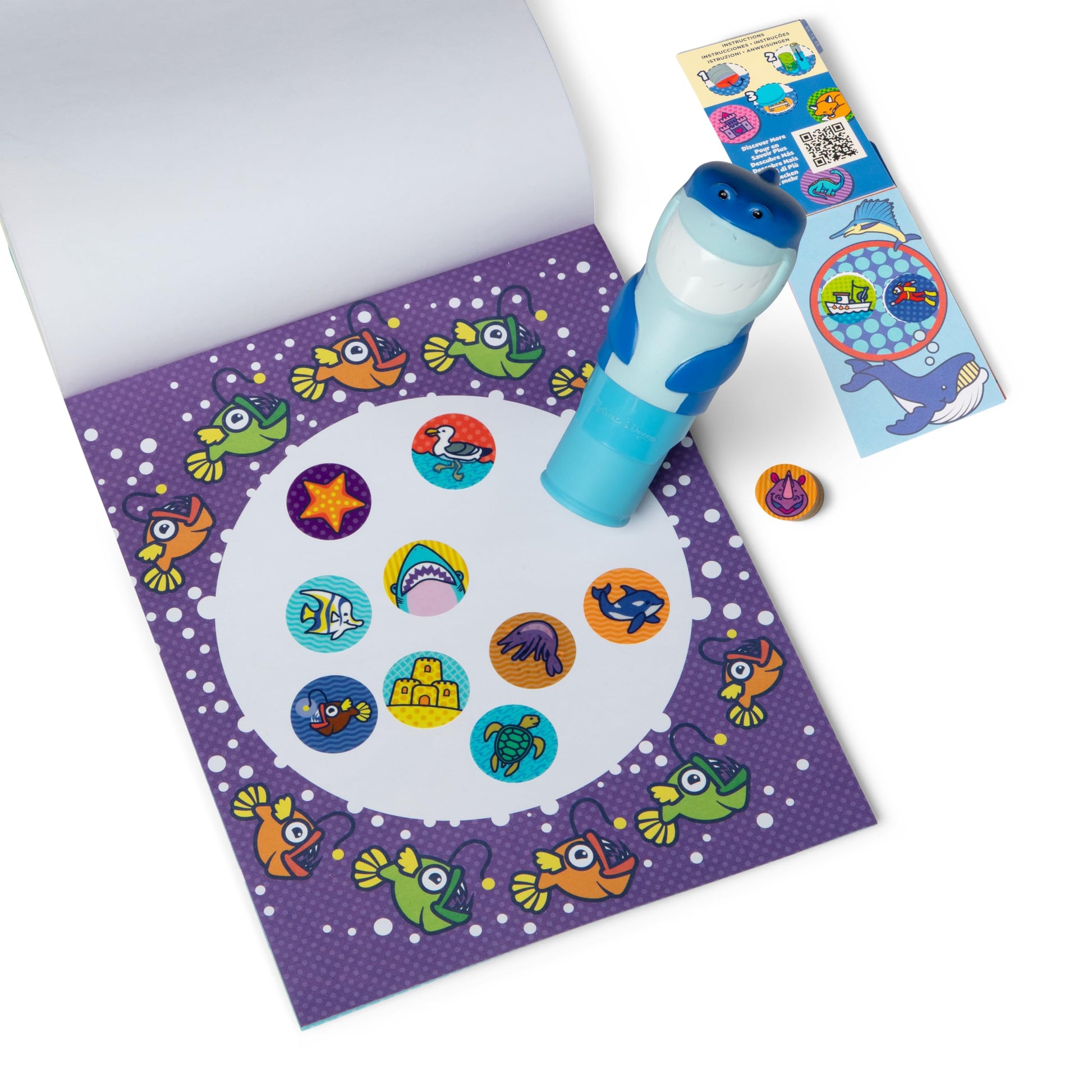 Melissa & Doug Sticker Wow! Shark Bundle, Sticker Stamper Activity Toy