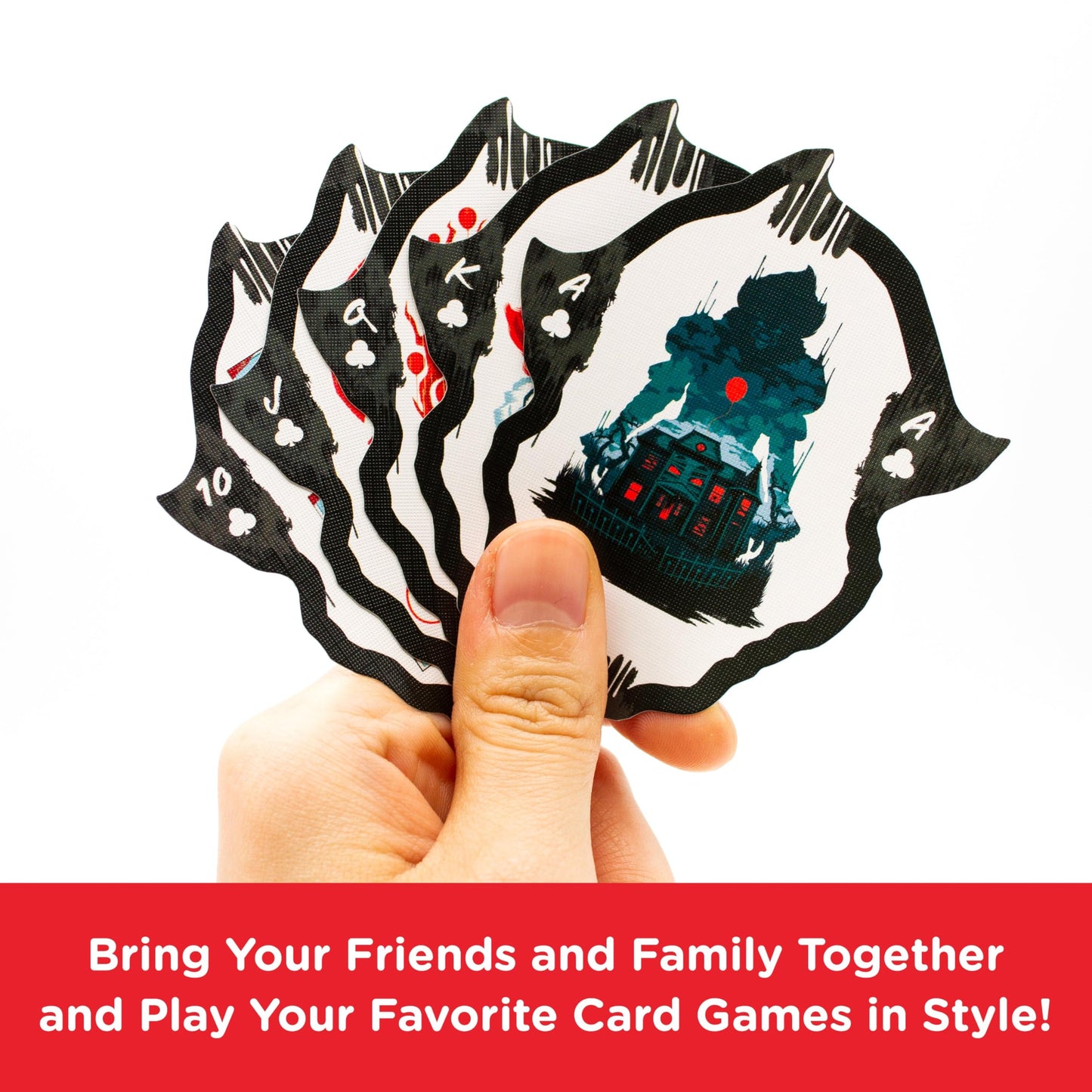AQUARIUS IT Chapter 2 Shaped Playing Cards - IT Chapter 2 Themed Deck of Cards for Your Favorite Card Games - Officially Licensed IT Movie Merchandise