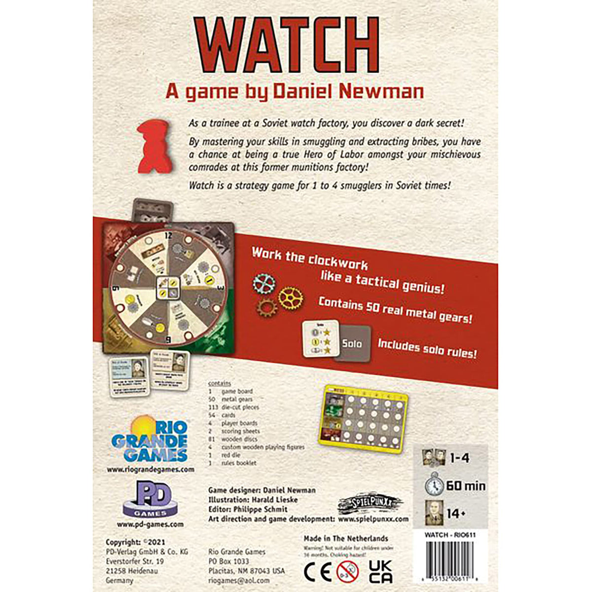 Rio Grande Games Strategy Board Game Hidden Information 1-4 Players Sixty Minute