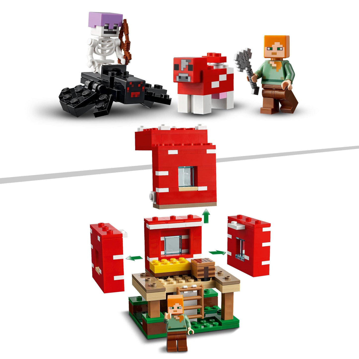 LEGO 21179 Minecraft The Mushroom House Building Toy Set for Children from 8 Years Old, Gift Idea with Figures