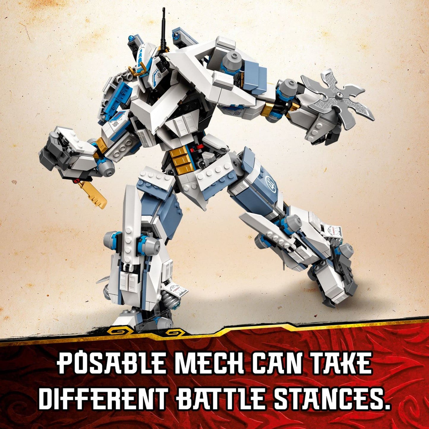LEGO NINJAGO Legacy Zane’s Titan Mech Battle, 71738 Action Figure Ninja Toy with Golden Jay Minifigure and Ghost Warriors, Gifts for Kids, Boys &