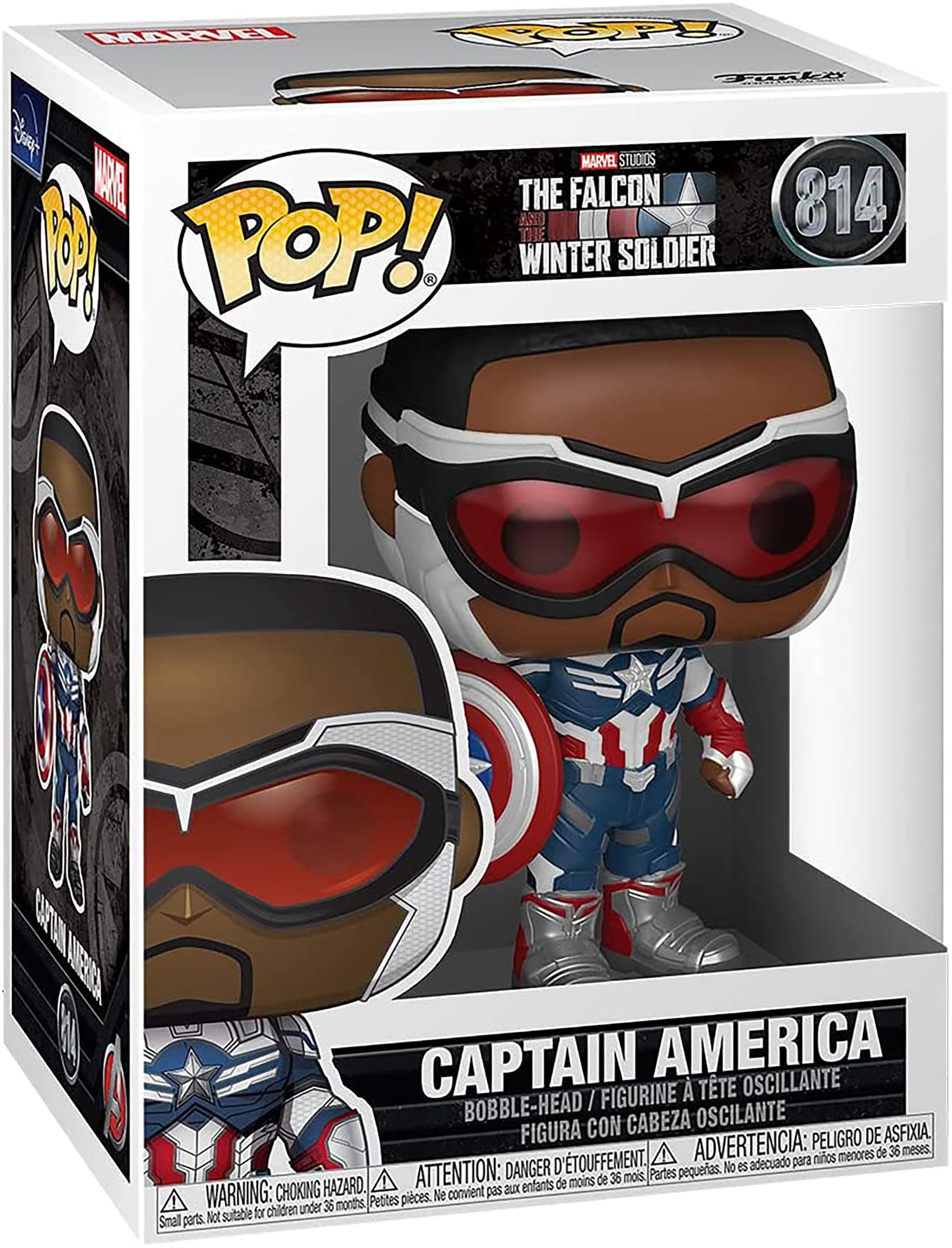 Funko POP Marvel: Falcon and The Winter Soldier - Captain America (Sam Wilson),3.75 inches,Multicolor,51630