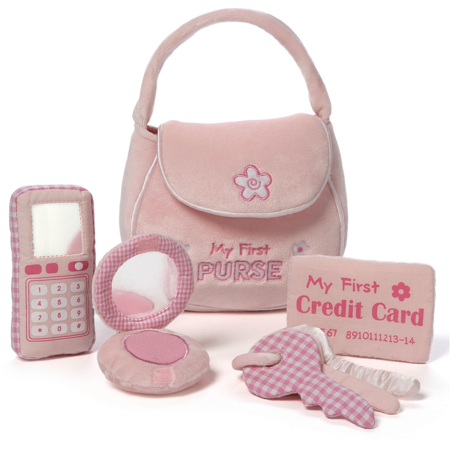 GUND Baby My First Purse 5-Piece Sensory Plush Toy Playset for Babies
