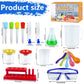 24PCS Educational Lab Science Experiments Early Learning Kit for Boys and Girls with Many Tools Droppers Plastic Test Tubes with Caps Lab Science
