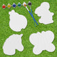 Stepping Stones Painting Kit for Kids, 4 Pack DIY Garden Rocks Art Craft Activity for Children Ages 4-8 Outdoor Paint Gift(Set F)